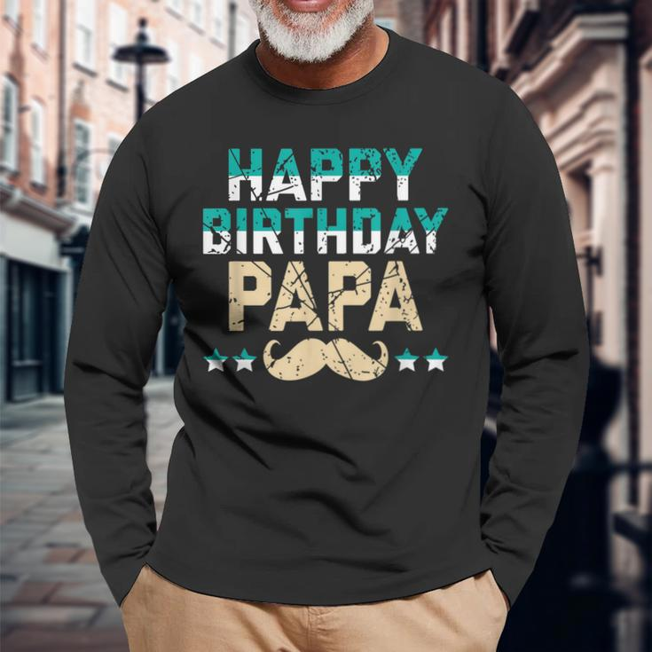 Happy Birthday Dad Geburtstag Papa Geschenk Langarmshirts Geschenke für alte Männer