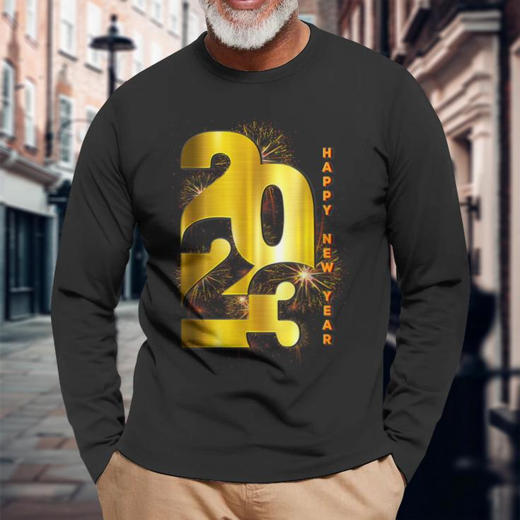 Happy New Year 2023 New Years Eve Party Supplies 2023 V2 Men Women Long Sleeve T-Shirt T-shirt Graphic Print Gifts for Old Men