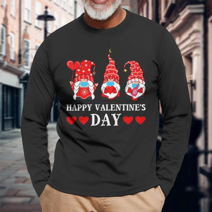 Happy Valentines Day Gnome Valentine For Her Him Long Sleeve T-Shirt Gifts for Old Men