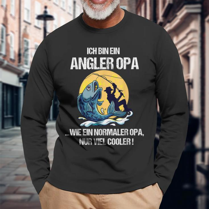 Herren Angler Angel Opa Papa Geburtstagsgeschenk Geschenkidee Langarmshirts Geschenke für alte Männer