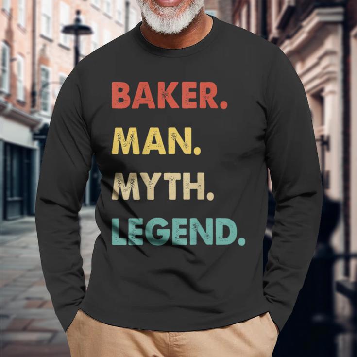 Herren Bäcker Mann Mythos Legende Langarmshirts Geschenke für alte Männer