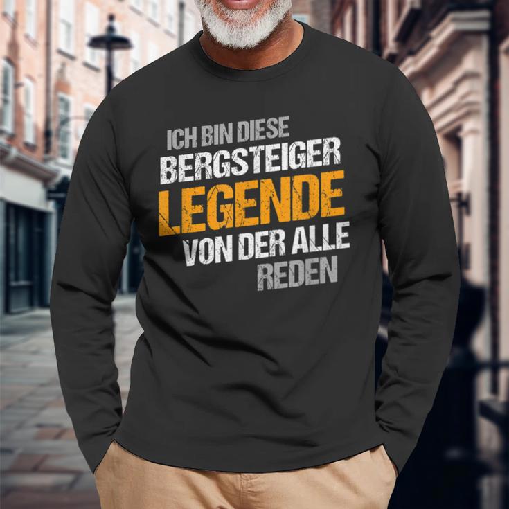 Herren Bergsteiger Lustig Spruch Legende Berge Witzig Langarmshirts Geschenke für alte Männer