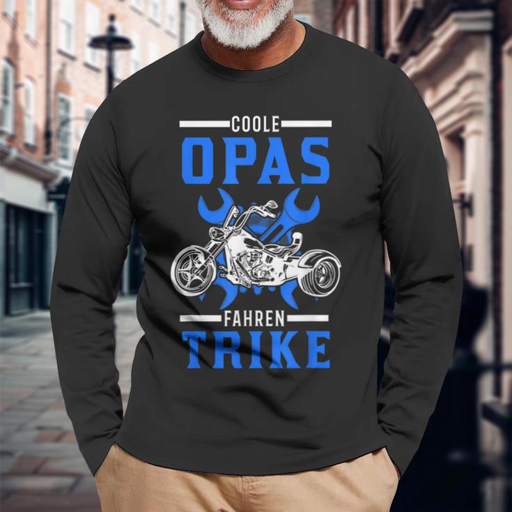 Herren Coole Opas Fahren Trike Trikefahrer Biker Triker Langarmshirts Geschenke für alte Männer