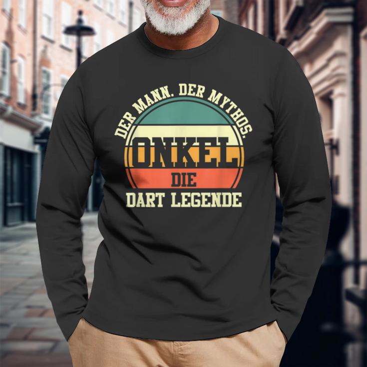 Herren Dart Onkel Dartsspieler Darts Langarmshirts Geschenke für alte Männer