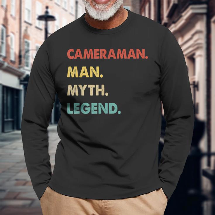 Herren Kameramann Mann Mythos Legende Langarmshirts Geschenke für alte Männer