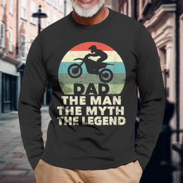 Herren Motocross MX Rider Dad Langarmshirts - Mann, Mythos, Legende Geschenke für alte Männer