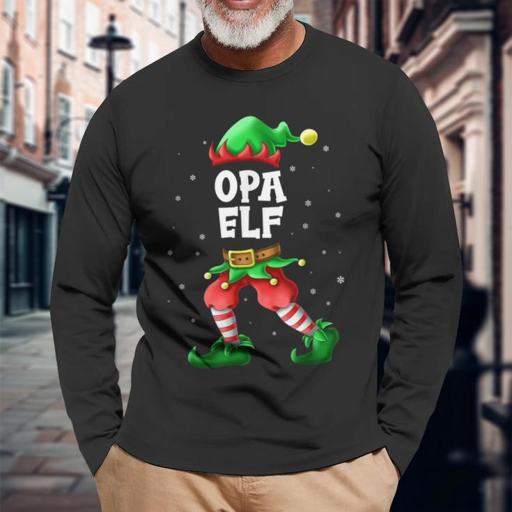 Herren Opa Elf Partnerlook Familien Outfit Weihnachten Langarmshirts Geschenke für alte Männer
