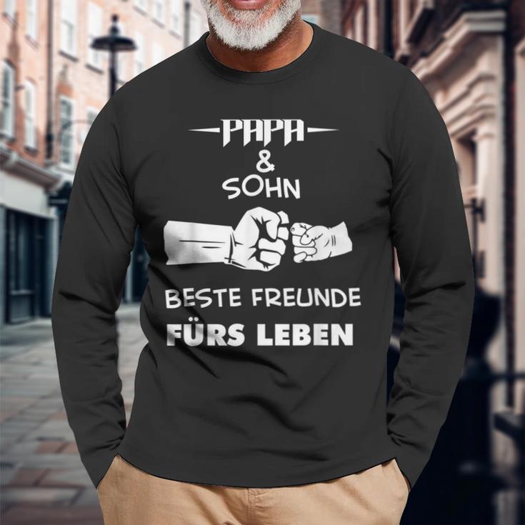 Herren Papa Vater Und Sohn Hände Geschenk Vatertag Geburtstag Langarmshirts Geschenke für alte Männer