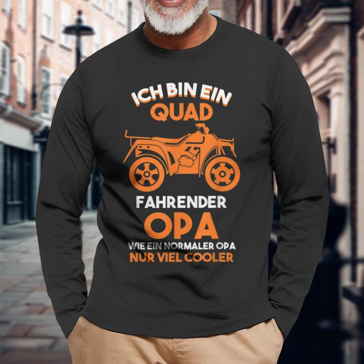 Herren Quad Opa Quad Fahrer Offroad Langarmshirts Geschenke für alte Männer