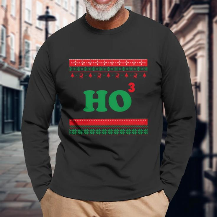 Ho Ho Ho Maths Chistmas Ugly Christmas Sweater Long Sleeve T-Shirt Gifts for Old Men