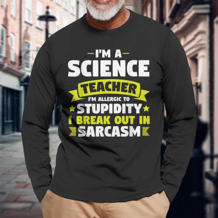 Ich Bin Ein Lehrer Für Wissenschaft Lehre V2 Langarmshirts Geschenke für alte Männer