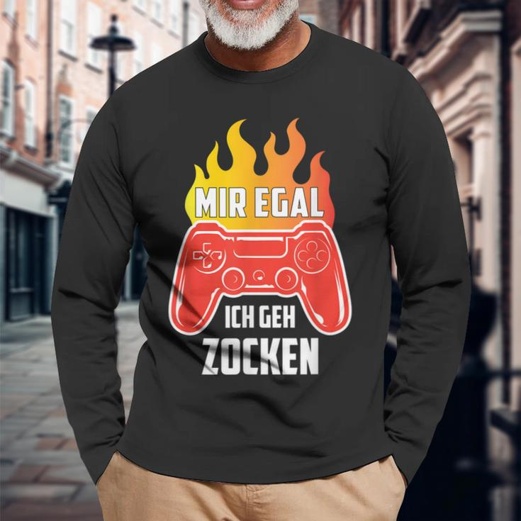 Ich Geh Zocken Für Gamer Männer Lustig Gaming Zocker Langarmshirts Geschenke für alte Männer