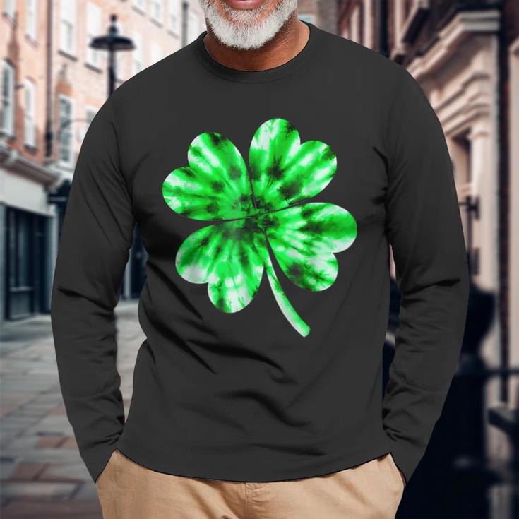 Irish Lucky Shamrock Green Clover St Patricks Day Patricks Long Sleeve T-Shirt Gifts for Old Men