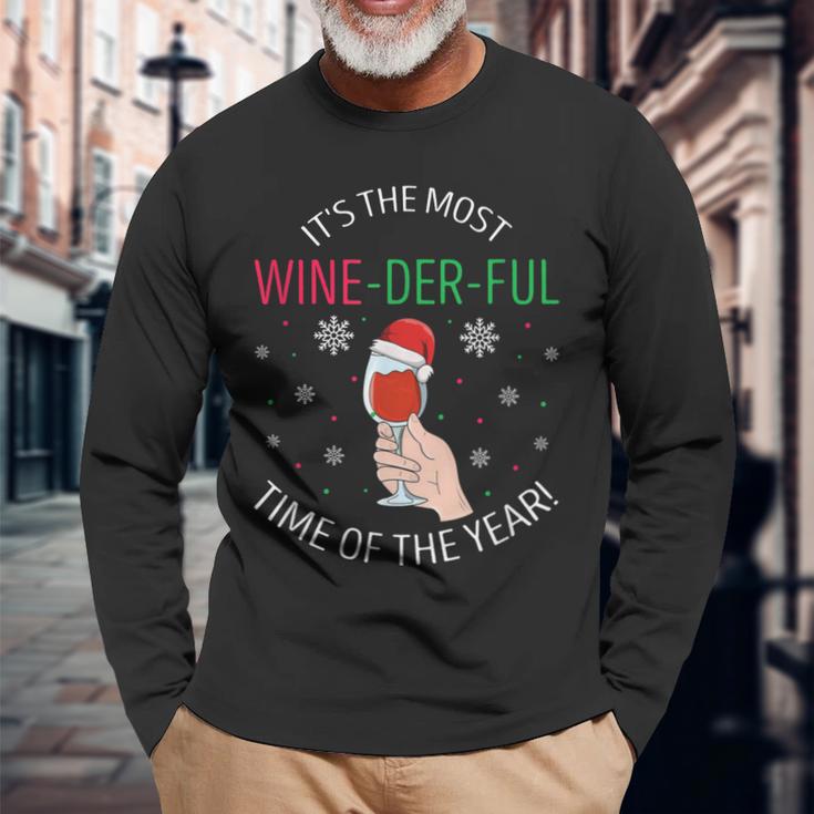 Its The Most Wine-Der-Ful Time Of The Year Lustiges Geschenk Langarmshirts Geschenke für alte Männer