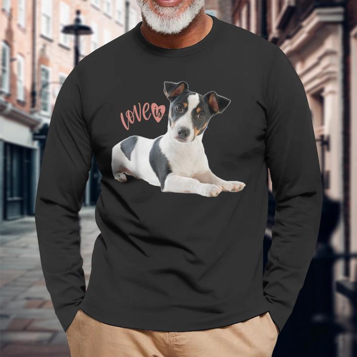 Jack Russell Terrier Mama Papa Damen Herren Kinder Love Dog Langarmshirts Geschenke für alte Männer