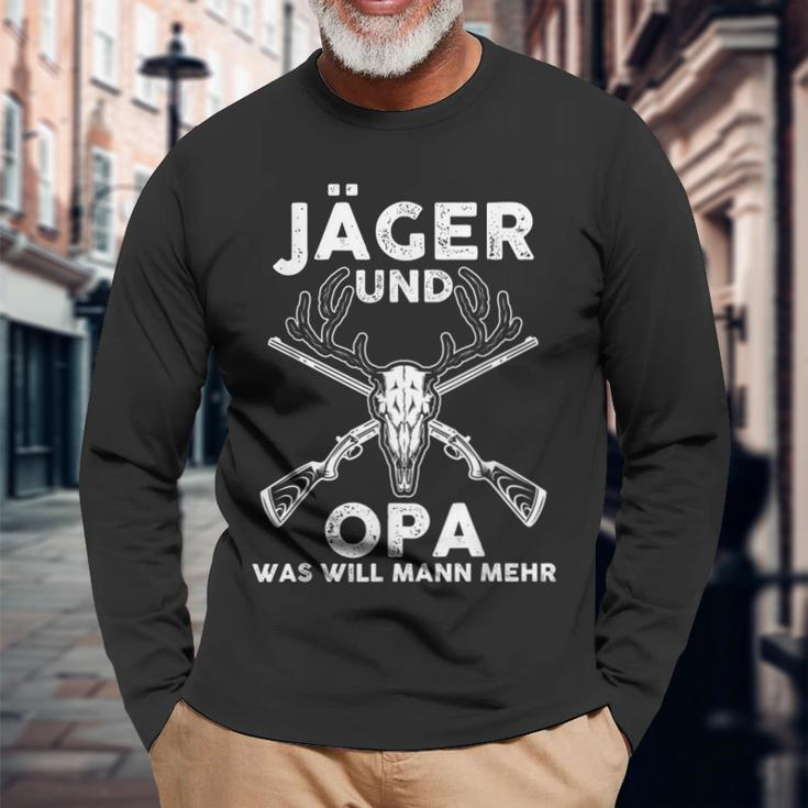 Jäger Und Opa War Will Mann Mehr Wald Langarmshirts Geschenke für alte Männer