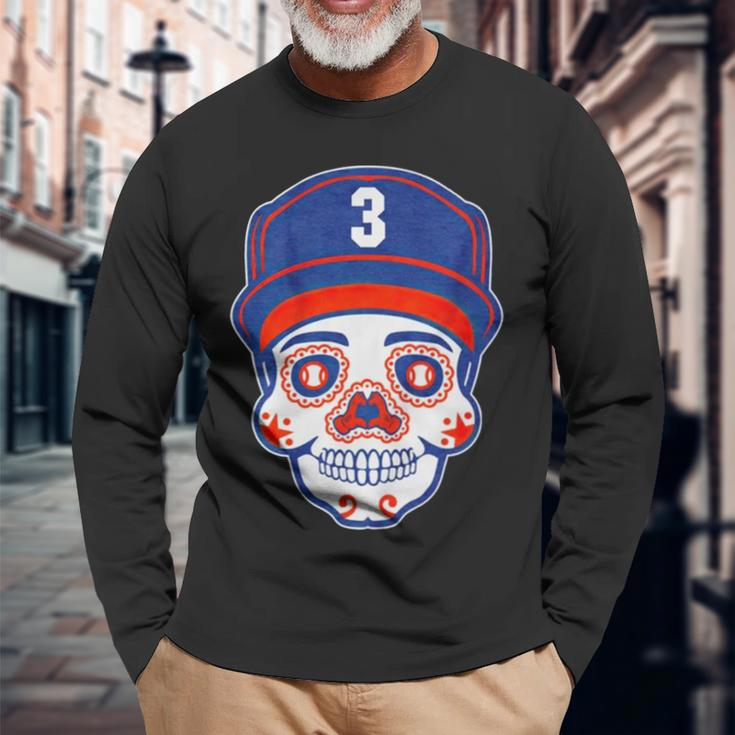 Jeremy Peña Sugar Skull Long Sleeve T-Shirt T-Shirt Gifts for Old Men