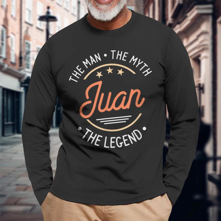 Juan Der Mann Der Mythos Die Legende Langarmshirts Geschenke für alte Männer