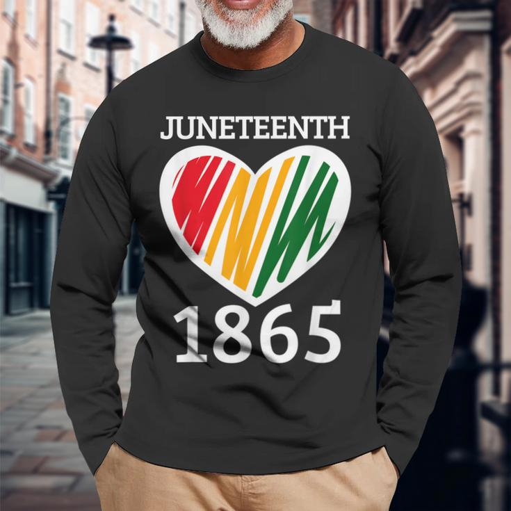 Junenth 1865 African American Freedom Day Long Sleeve T-Shirt T-Shirt Gifts for Old Men
