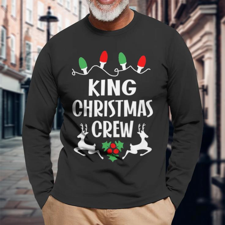 King Name Christmas Crew King Long Sleeve T-Shirt Gifts for Old Men
