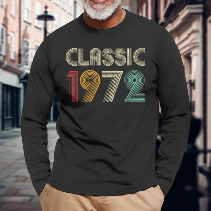 Klassisch 1972 Vintage 51 Geburtstag Geschenk Classic Langarmshirts Geschenke für alte Männer