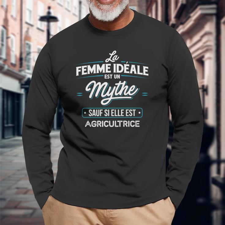 La Femme Idéale Est Un Mythe Sauf Si Elle Est Agricultrice V2 Long Sleeve T-Shirt Geschenke für alte Männer