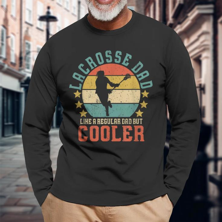 Lacrosse Dad Vintage Fathers Day For Lax Daddy Long Sleeve T-Shirt Gifts for Old Men