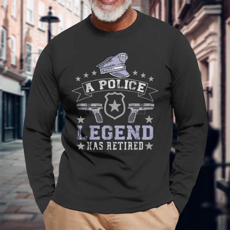 Langarmshirts für pensionierte Polizisten, Legende im Ruhestand Geschenke für alte Männer