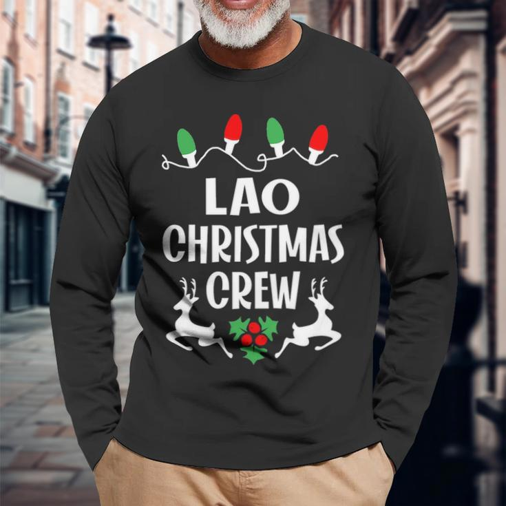 Lao Name Christmas Crew Lao Long Sleeve T-Shirt Gifts for Old Men