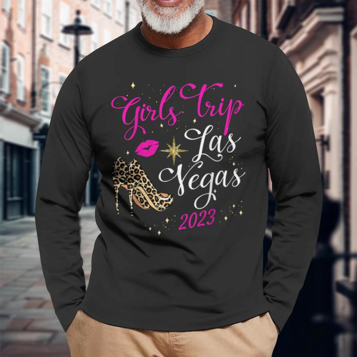 Las Vegas Girls Trip 2023 Girls Vegas Birthday Squad Long Sleeve T-Shirt T-Shirt Gifts for Old Men