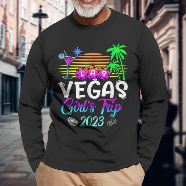 Las Vegas Trip Girls Trip 2023 Long Sleeve T-Shirt T-Shirt Gifts for Old Men