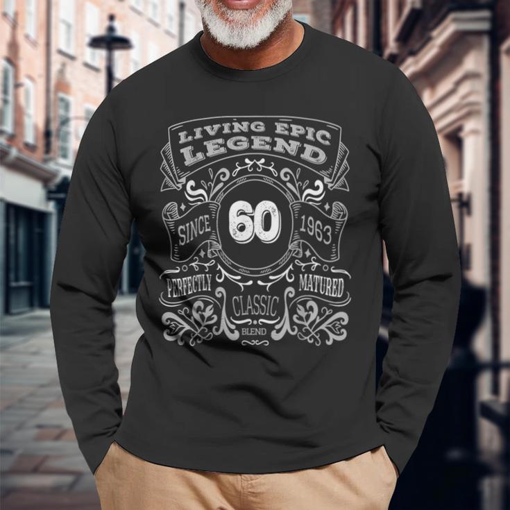 Lebende Epische Legende 60 Geburtstag Langarmshirts Geschenke für alte Männer