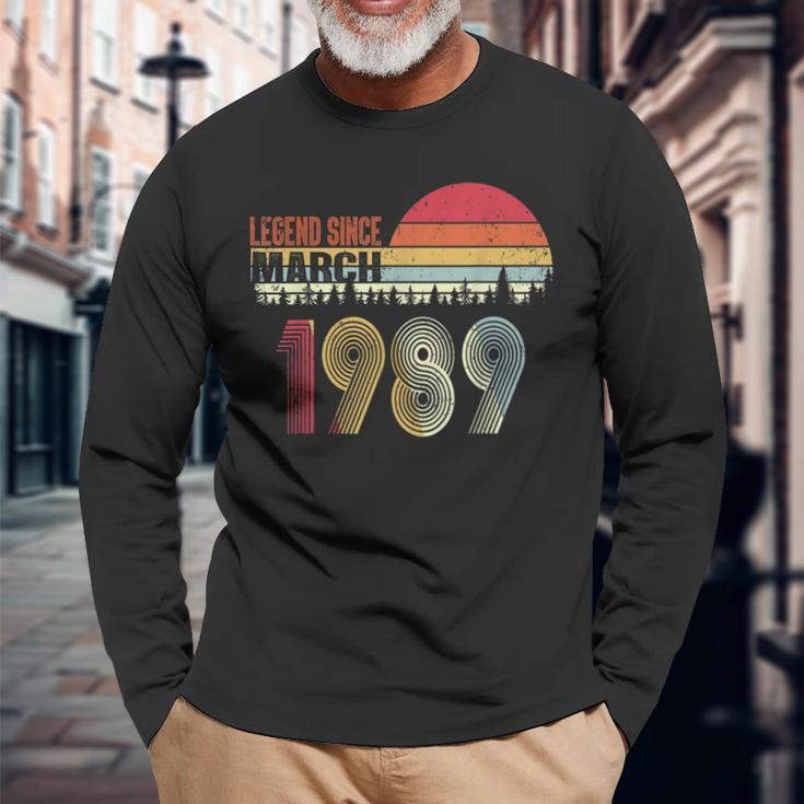 Legend Since March 1989 31St Birthday 31 Years Old Long Sleeve T-Shirt T-Shirt Gifts for Old Men
