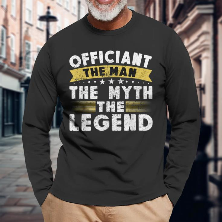 The Legend Wedding Officiant Ordained Minister Long Sleeve T-Shirt Gifts for Old Men