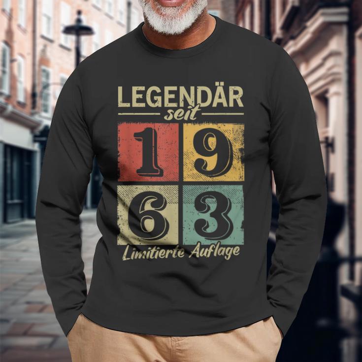 Legendär Seit 1963 Jahrgang 1963 Geburtstag Langarmshirts Geschenke für alte Männer