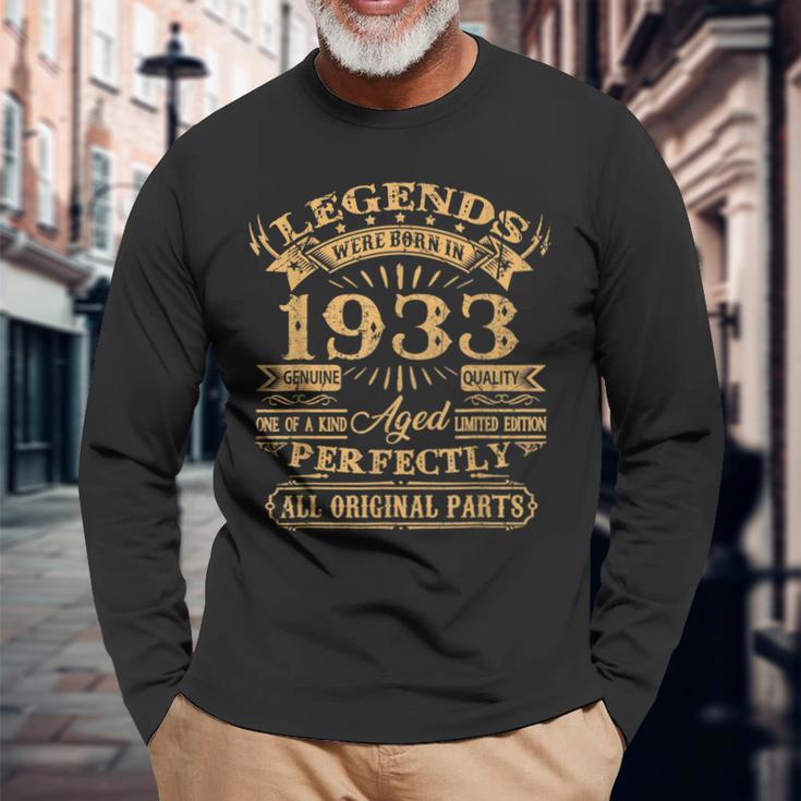 Legenden 1933 Jahrgang Langarmshirts, 90. Geburtstag Mann V2 Geschenke für alte Männer