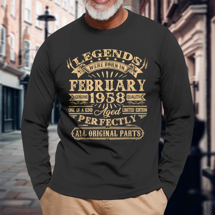 Legenden 1958 Geburtstag Langarmshirts, 65 Jahre Mann Jubiläum Geschenke für alte Männer