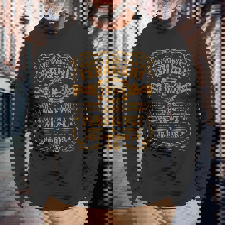 Legenden Februar 1968 Langarmshirts, 55. Geburtstag Mann V8 Design Geschenke für alte Männer