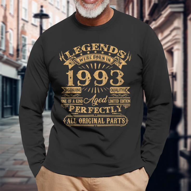 Legenden Wurden Im 1993 Jahrgang Geschenk 30 Geburtstag Mann Langarmshirts Geschenke für alte Männer