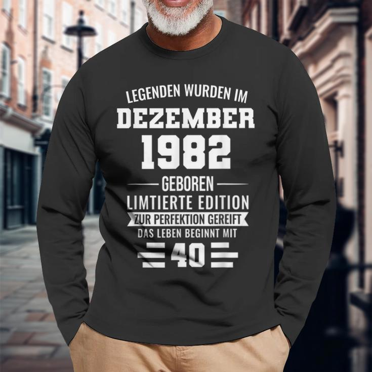 Legenden Wurden Im Dezember 1982 40Geburtstag Langarmshirts Geschenke für alte Männer