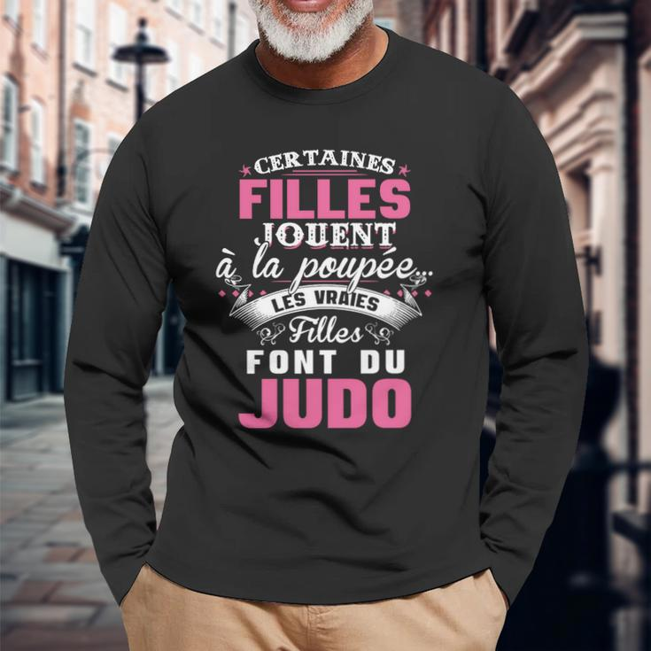 Les Vraies Filles Font Du Judo V2 Long Sleeve T-Shirt Geschenke für alte Männer
