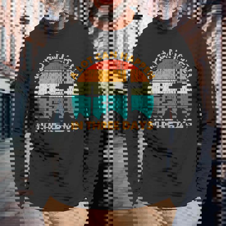 A Lot Can Happen In Three Days Cross Vintage Classic Long Sleeve T-Shirt T-Shirt Gifts for Old Men