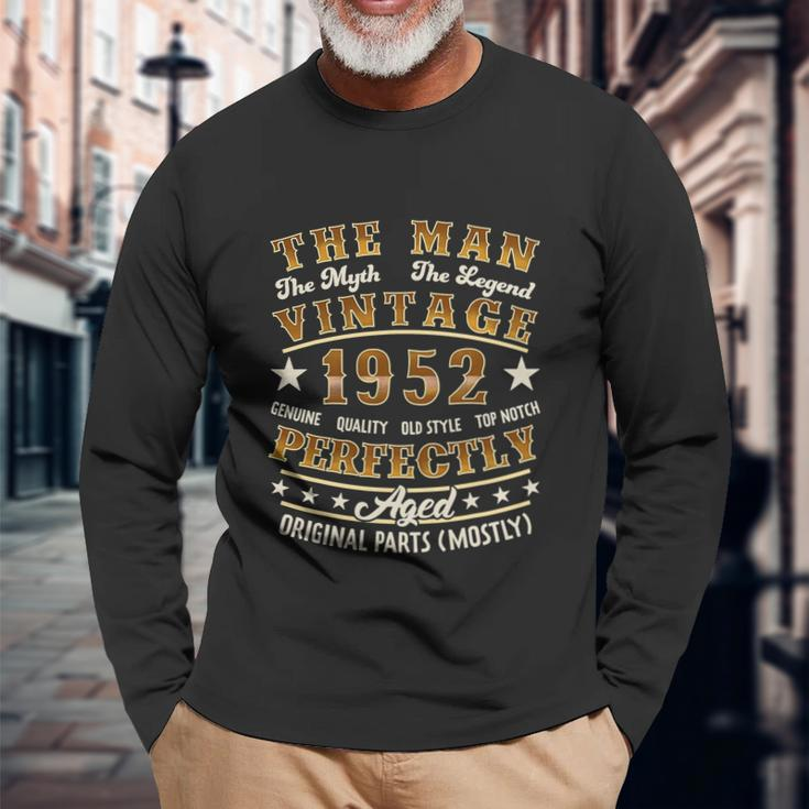 Man Myth Legend Vintage 1952 70Th Birthday For 70 Years Old V2 Long Sleeve T-Shirt Gifts for Old Men