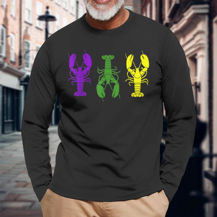 Mardi Gras Craw Fish Mardi Gras Outfit Long Sleeve T-Shirt Gifts for Old Men