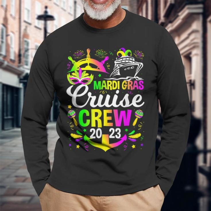 Mardi Gras Cruise Crew 2023 Cruising Festival Party Long Sleeve T-Shirt Gifts for Old Men