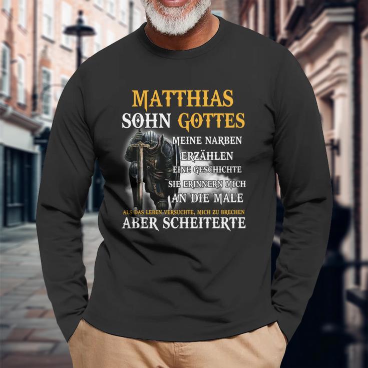 Matthias Sohn Gottes Langarmshirts, Motiv mit Spruch und Grafik Geschenke für alte Männer