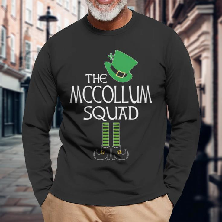 Mccollum Name The Mccollum Squad Leprechaun V2 Long Sleeve T-Shirt Gifts for Old Men