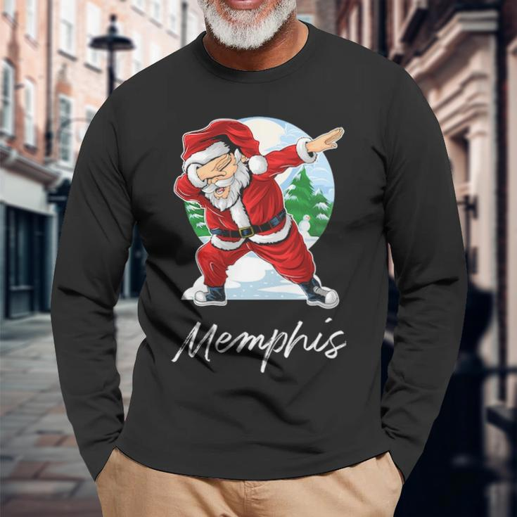 Memphis Name Santa Memphis Long Sleeve T-Shirt Gifts for Old Men