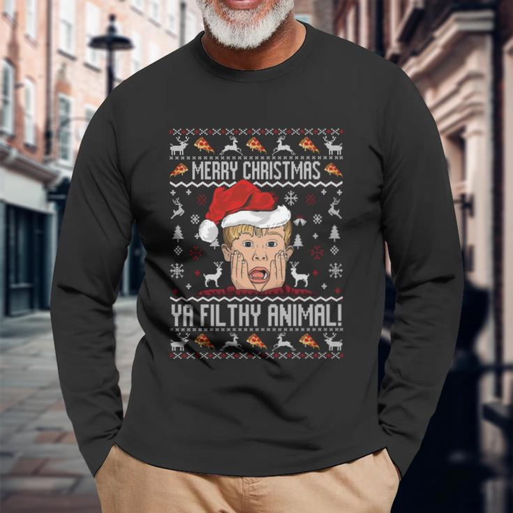 Merry Christmas Ya Filthy Animal Sweater Long Sleeve T-Shirt Gifts for Old Men