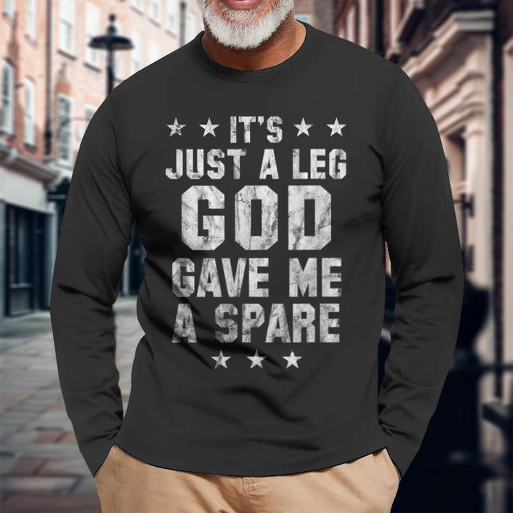 Military Veteran Ampu For War Hero Men Women Long Sleeve T-shirt Graphic Print Unisex Gifts for Old Men